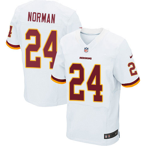 Men's Elite Josh Norman Nike Jersey White Road - #24 NFL Washington Redskins